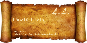 László Lívia névjegykártya